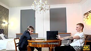 Man, this Tutor4k milf in suit drives me wild!