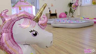 Camgirl Zlata Shine with dildos gets caught by fan for sloppy blowjob.