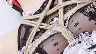 Rough Bondage Forced Orgasm With Dildo