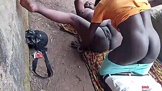 Ebony Bent Over Doggy Fucking