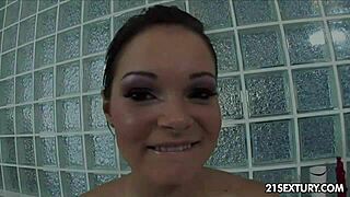 How wild is Wibeke's amazing anal show with toys?