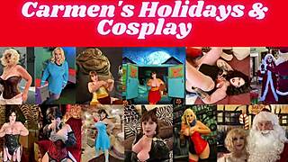 Granny Leia has two vibrator orgasm in BBW cosplay