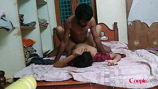 Telugu village couple gets wild at night with dirty Hindi talk