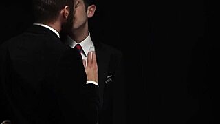 Gay Mormon in uniform gives daring blowjob in secret