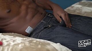 Desmond sucks cock in gay fantasy movie with hunk.