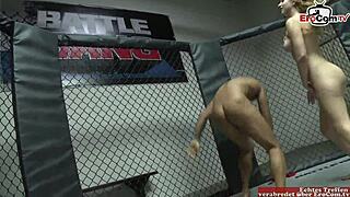 hey blonde slut, how'd you handle the boxing winner's cock?