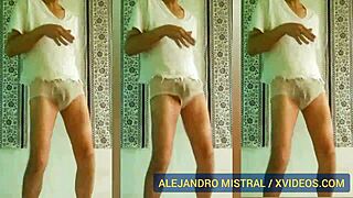 yo, check alejandro mistral rocking white and blue briefs again!
