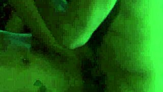 I banged randi wright's shaved pussy outdoors at night