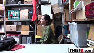 jade noir caught in the garage, ready for punishment