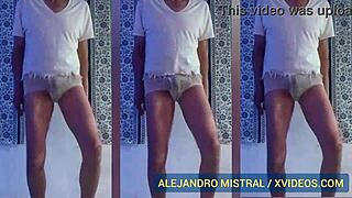 yo, check alejandro mistral rocking white and blue briefs again!