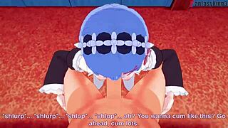 Rem the big boobs maid from Re Zero gives a wild boobjob. Watch full POV on Sheer or Ptrn Fantasyking3!