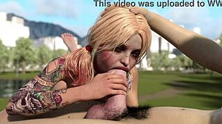 Harley quinn deeptroat huge white dick