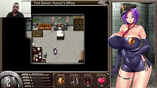 karryn is in prison in this hentai game, with big tits and ass