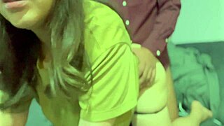 Cute girl with braces moans loudly during creampie