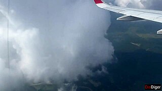 Blowjob in public airplane will cause surprise meetings