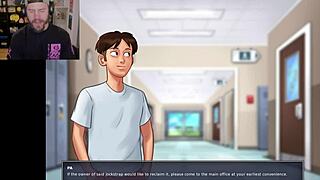 in summertime saga the dumbest reason she cant shower involves yoga and boobs