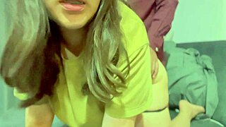 Cute girl with braces moans loudly during creampie