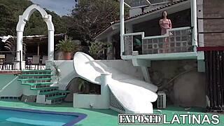Angela: Alice Sweet sexual scene with her stepdad on the balcony