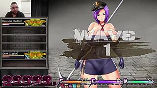 karryn is in prison in this hentai game, with big tits and ass