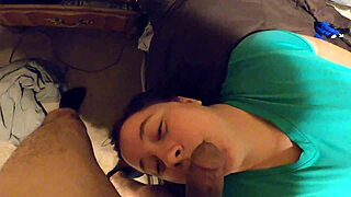 Ashley learns blowjob techniques in training session.