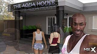 Beautiful bikini pool girls receive acting lessons in 3d hentai game.