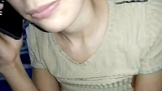 It’s a Colombian nurse sexbomb in her uniform on her break time and she thus shows off her cleavage and attraction