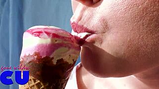 i suck ice cream just like a big cock!