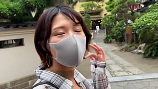 Young beautician SAKI enjoys BLOWJOB and FUCK in Enoshima