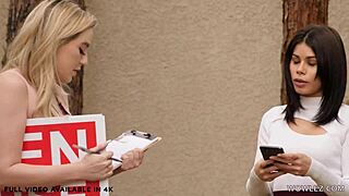 busty assistant, uh, helpin’ my lesbian realtor with, like, sexy stuff.