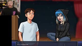 in summertime saga the dumbest reason she cant shower involves yoga and boobs