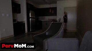 Watch this milf bounce on her stepson's cock? She swallows every drop!