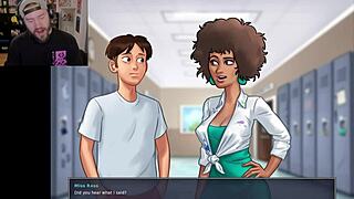 in summertime saga the dumbest reason she cant shower involves yoga and boobs