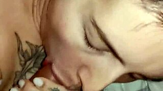 Once I found my stepsister sleeping and decided to wake her up by inserting my hard onset member into her mouth and boobs