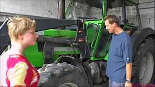 i'm the ugly chubby blonde garage boss fucking my employee, eating his cum