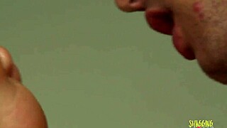 Nicole couldn't resist sucking that dick before getting her pussy eaten out and fucked doggystyle on the sofa