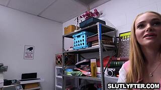 Shoplifter athena fleurs agrees to officer mikes deal at work