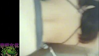 qingteng sister gets seduced in bathroom, leading to intense assfucking and fingering