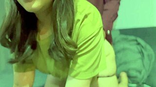 Cute girl with braces moans loudly during creampie