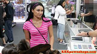 petite pawnee feels intense pounding