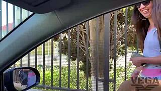 whore lost in forest gets cum from three strangers