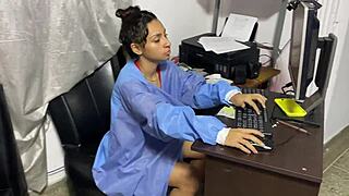 Doctor Fingers Patient's Pussy During Gynecology Appointment