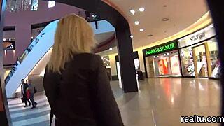 Charming Czech Girl Seduced in Shopping Centre.