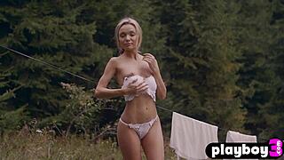 Sexy Latina Fatima Kojima with big ass poses in lingerie, undressing to naked striptease