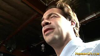 Teen brunette experiences intense doggystyle session.