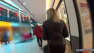 Charming Czech Girl Seduced in Shopping Centre.