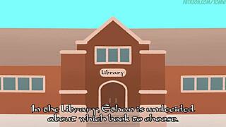 Dirty scene of book lovers in the library