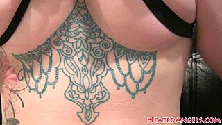 Inked Punkrock Babe Reveals Pierced Nipples Backstage