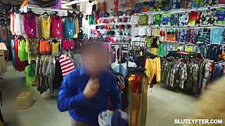 Caught Red-Handed! Young Tiny Blonde Demi Hawks Busted by Officer on Security Footage