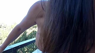 preview of steamy sextape with my hot neighbor on the balcony, sheila ortega.