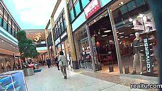 Charming Czech Girl Seduced in Shopping Centre.